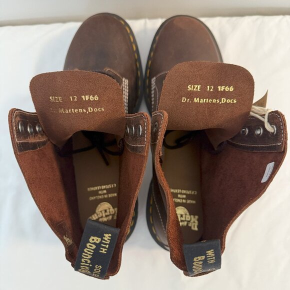 Dr. Martens 1460 Wax Commander Leather Lace Up Boot  Brown SZ 13 NEW - Picture 10 of 10